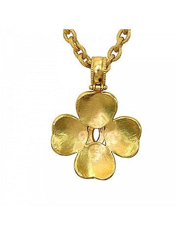 Chanel Chanel Necklace for Women, Vintage Triple Coco Long Necklace, CHANEL GP 96A Gold, Approx. 89.7g, 1996 (view 2)