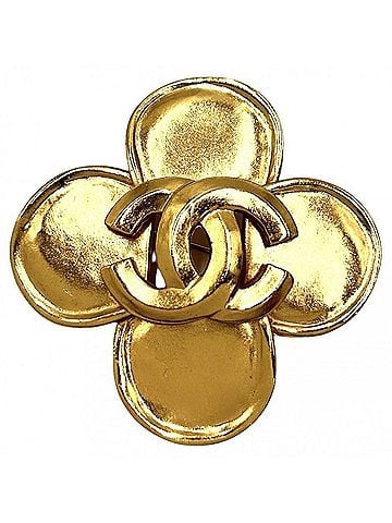 Chanel Chanel Brooch for Women, Coco Mark, Vintage Accessory, CHANEL GP 96P Gold, Approx. 28.9g, 1996 (view 1)