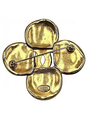 Chanel Chanel Brooch for Women, Coco Mark, Vintage Accessory, CHANEL GP 96P Gold, Approx. 28.9g, 1996 (view 2)