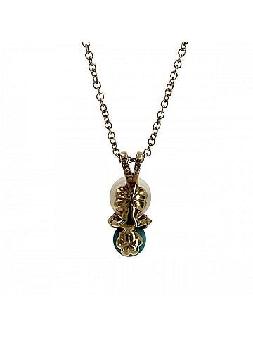 Tiffany & Co. Tiffany &amp; Co. Women's Gemstone Pearl Necklace, 18K Yellow Gold, Blue Pearl, Approx. 2.8g (view 2)