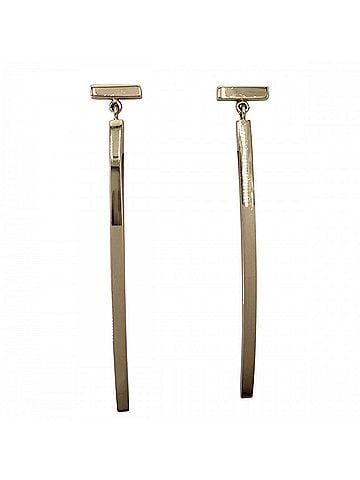 Tiffany & Co. Tiffany &amp; Co. T Wire Bar Earrings for Women, 18K Pink Gold (Au750), Approx. 4.1g (view 1)