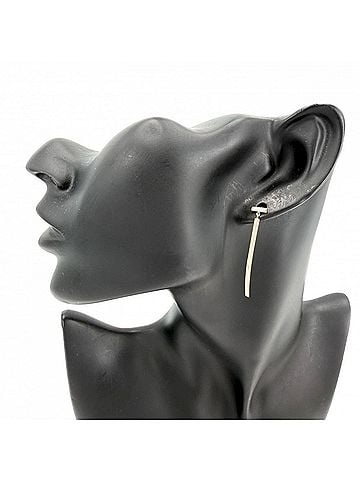 Tiffany & Co. Tiffany &amp; Co. T Wire Bar Earrings for Women, 18K Pink Gold (Au750), Approx. 4.1g (view 2)