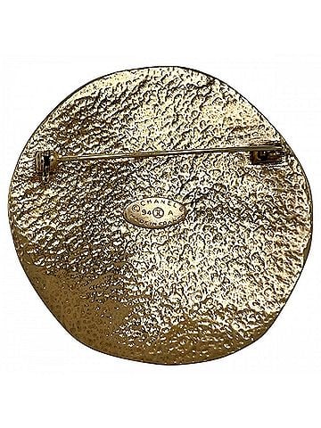 Chanel Chanel Brooch, Women's, Round, Coco Mark, Vintage Accessory, CHANEL GP 94A Gold, Approx. 40.4g, 1994 (view 2)