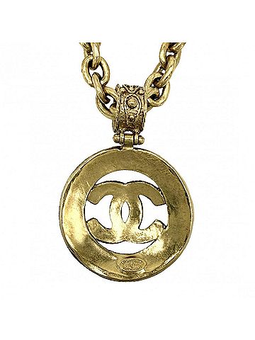 Chanel Chanel Women's Coco Mark Long Necklace, Accessory, CHANEL GP 94A, Approx. 113.3g, 1994 (view 2)