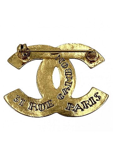 Chanel Chanel Brooch for Women, Logo, Coco Mark, Vintage Accessory, CHANEL GP 99A Gold, Approx. 7.4g, 1999 (view 2)