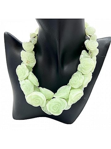 Chanel Chanel Necklace for Women, Coco Mark, Camellia Flower Motif, Accessory, CHANEL 02P, Green, Approx. 101.6g, 2002 (view 2)