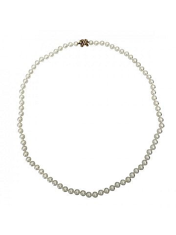 Tiffany & Co. Tiffany &amp; Co. Women's Pearl Necklace, Signature Design, 18K Yellow Gold, Pearl, Approx. 18.0g (view 1)
