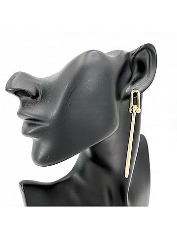 Tiffany & Co. Tiffany &amp; Co. Women's Hardware Double Long Link Earrings, Jewelry Accessory, Au750 K18YG, 18K Yellow Gold, Approx. 9.5g (view 2)