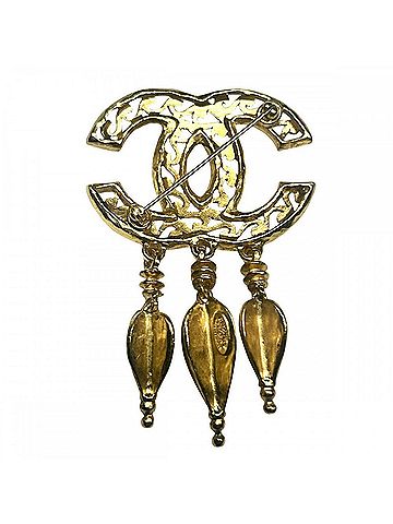 Chanel Chanel Brooch for Women, Coco Mark, Swing, Vintage Accessory, Coco, CHANEL GP 95A Gold, Approx. 19.9g, 1995 (view 2)