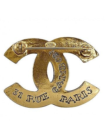Chanel Chanel Brooch for Women, Logo, Coco Mark, Vintage Accessory, CHANEL GP 99A Gold, Approx. 7.6g, 1999 (view 2)