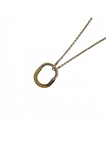 Tiffany & Co. Tiffany &amp; Co. Women's Lock Small Pendant Necklace, Adjustable, 18K Yellow Gold (Au750), Approx. 10.4g (view 1)