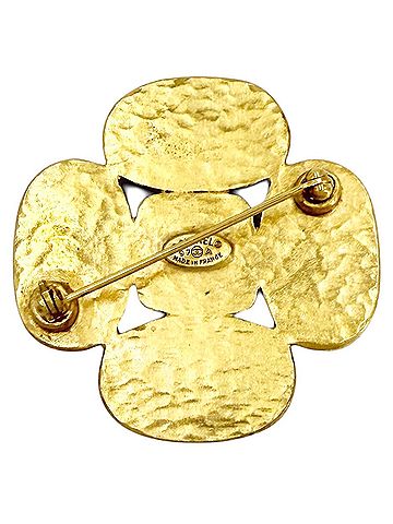 Chanel Chanel Brooch for Women, Coco Mark, Vintage Accessory, CHANEL GP 97A, Gold and Silver, Approx. 35.0g, 1997 (view 2)