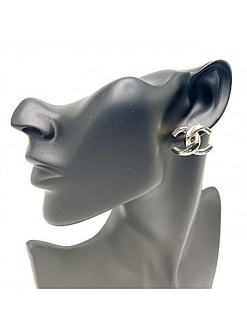 Chanel Chanel Earrings for Women, Coco Mark Design, Gold, Approx. 8.4g, 2025 Model. (view 2)