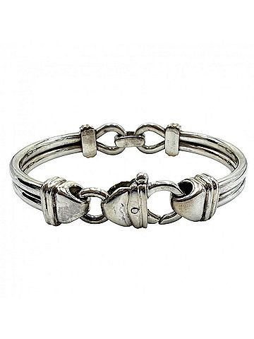Tiffany & Co. Tiffany &amp; Co. Men's Double Loop Bangle Bracelet, Jewelry Accessory, 18K Yellow Gold (Au750), Sterling Silver (925), Approx. 43.3g (view 2)