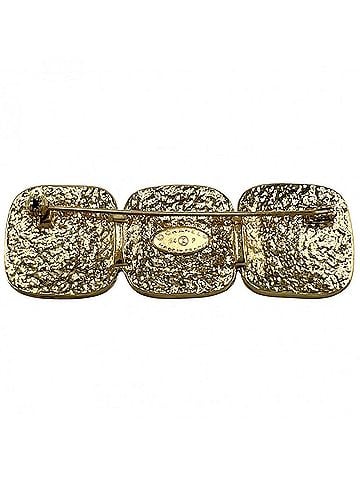Chanel Chanel Brooch for Women, Coco Mark Square, Vintage Accessory, CHANEL GP 94P Gold, Approx. 22.5g, 1994 (view 2)