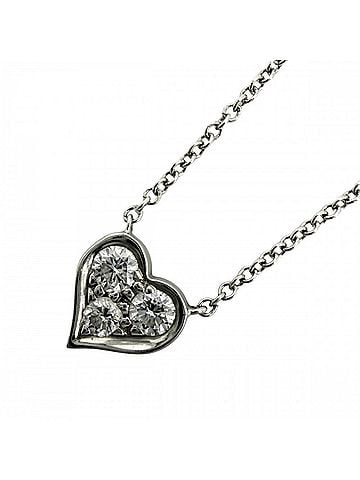 Tiffany & Co. Tiffany &amp; Co. Sentimental Heart Necklace for Women, Platinum 950, Diamond, Approx. 3.1g (view 1)