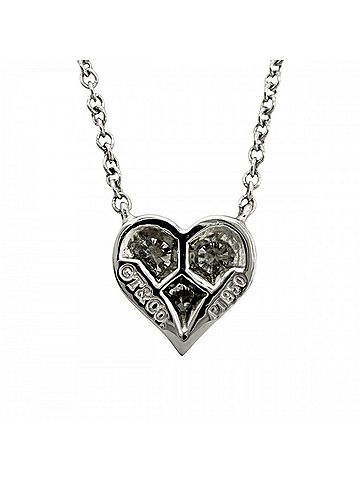 Tiffany & Co. Tiffany &amp; Co. Sentimental Heart Necklace for Women, Platinum 950, Diamond, Approx. 3.3g (view 2)