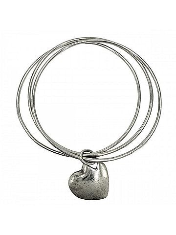 Tiffany & Co. Tiffany &amp; Co. Bangle Bracelet for Women, Heart Design, Triple Strand, Sterling Silver 925, Approx. 22.6g (view 2)