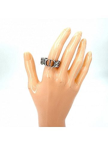Christian Dior Christian Dior Dior Men's CD Icon Chain Link Ring, Small Size, Approx. 12.4g (view 2)