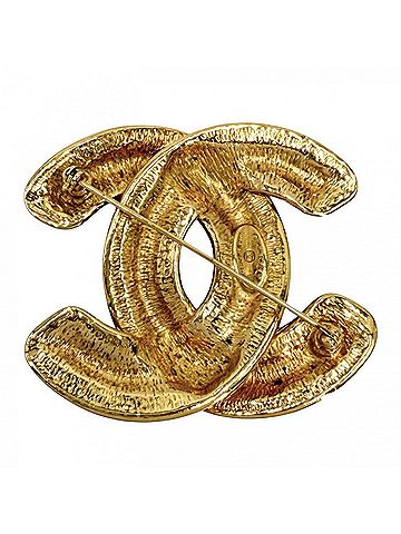 Chanel Chanel brooch for women, Matelassé design, Coco Mark, vintage style, CHANEL GP gold, approximately 34.0g (view 2)
