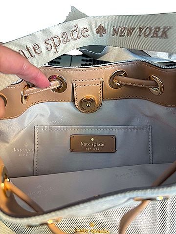 Kate Spade New York Kip Canvas Bucket Bag Leather Bucket Bag (view 1)
