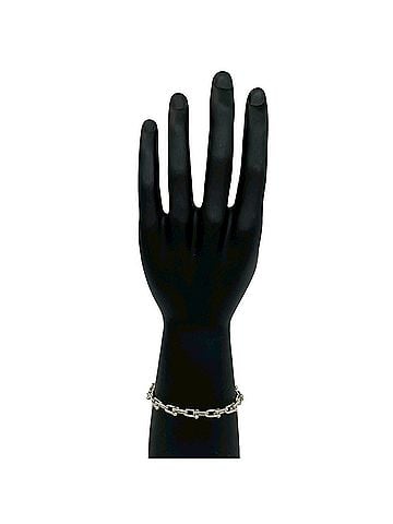 Tiffany & Co. TIFFANY&amp;Co. Tiffany HardWear Small Link Bracelet, Sterling Silver 925 Chain Bangle Accessory 241-5 (view 2)