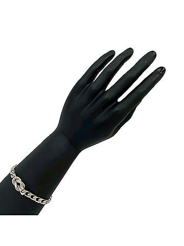 Tiffany & Co. TIFFANY&amp;Co. Tiffany Vintage Center Knot Bracelet, Sterling Silver 925 Chain Bangle Accessory 78198 (view 2)