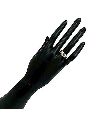 Tiffany & Co. TIFFANY&amp;Co. Tiffany Signature Ring, Sterling Silver 925, 18K Yellow Gold, o5613 (view 2)