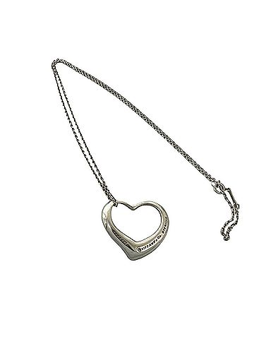 Tiffany & Co. TIFFANY&amp;Co. Tiffany Vintage Open Heart Necklace, Sterling Silver 925 Pendant, Accessory, 1630a (view 1)