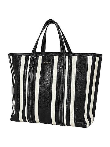 Balenciaga Balenciaga BALENCIAGA Barbes Medium Shopper 2-Way Tote Bag Leather Black White 671409 Women's (view 1)