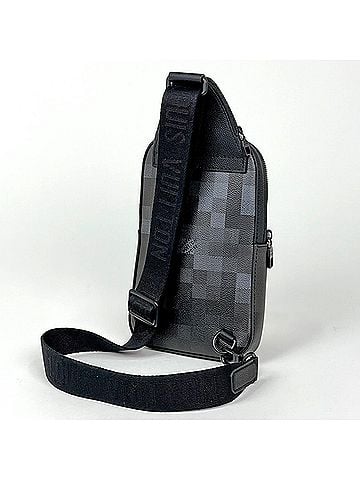 Louis Vuitton Louis Vuitton Avenue Sling Bag PM Damouflage Leather Black M14953 Men's (view 2)