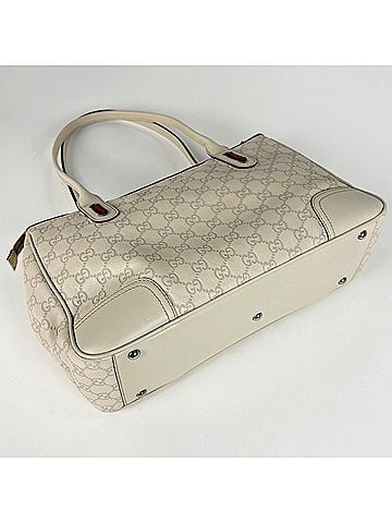 Gucci Gucci GUCCI Guccissima Shoulder Bag, Shima Leather, White, 293599, Women's (view 2)