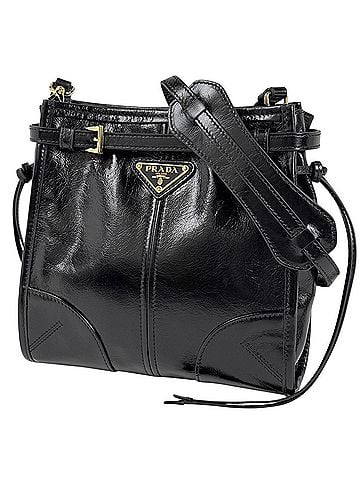 Prada Prada Bonnie Mini Shoulder Bag, Leather, Nero (Black), 1BH229, Women's (view 1)