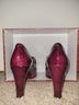 Via Spiga 100% Leather Burgundy Heels Size 9 1/2 - photo 4