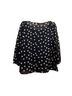 Francesca's 100% Polyester Polka Dots Blue White Long Sleeve Blouse Size S - photo 2