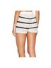 L Space 100% Cotton Solid White Black Shorts Size M - photo 3