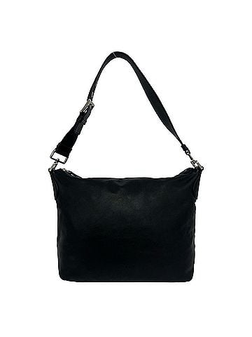 Prada PRADA logo-embossed leather semi-one shoulder bag, tote handbag, black, 36860 (view 1)