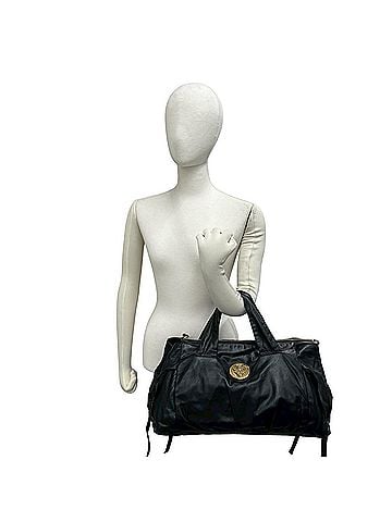 Gucci GUCCI Hysteria Logo Hardware Ribbon Motif Leather Handbag Mini Boston Bag Black 36848 (view 2)