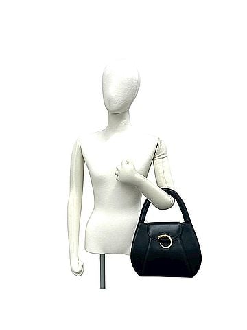 Cartier CARTIER Vintage Panthère Panther Line Leather Handbag Mini Tote Bag Black 32255 (view 2)