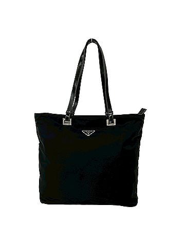 Prada PRADA Prada Triangle Logo Plate Hardware Tessuto Nylon Leather Genuine Tote Bag Semi Shoulder Black 73857 (view 1)