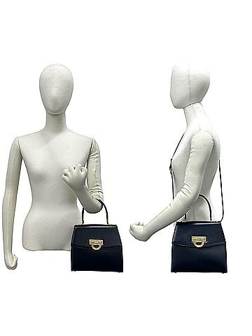 Céline CELINE Vintage Logo Hardware Calf Leather 2-Way Handbag Mini Tote Bag Shoulder Navy 118-1 (view 2)