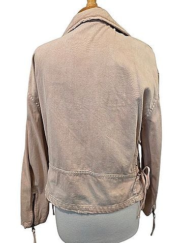 Free People Oversized Denim Pink Moto Jacket Jacket (view 2)