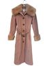 L.K. Bennett 65% Wool 27% Polyamide 4% Polyester 3% Acrylic 4% Viscose 3% Rayon 100% Viscose 100% Polyester 84% Polyester 16% Modacrylic Pink Coat Size 2 - photo 1