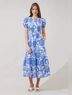 Sugarlips Floral Blue White Casual Dress Size M - photo 4