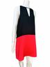 Parker 100% Polyester Color Block Black Red Casual Dress Size M - photo 5