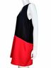 Parker 100% Polyester Color Block Black Red Casual Dress Size M - photo 12