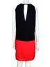 Parker 100% Polyester Color Block Black Red Casual Dress Size M - photo 2