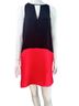 Parker 100% Polyester Color Block Black Red Casual Dress Size M - photo 1