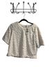Bar III 100% Polyester White Short Sleeve Blouse Size L - photo 1