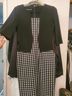 Homeyee Houndstooth Black White Cocktail Dress Size 6 - photo 4